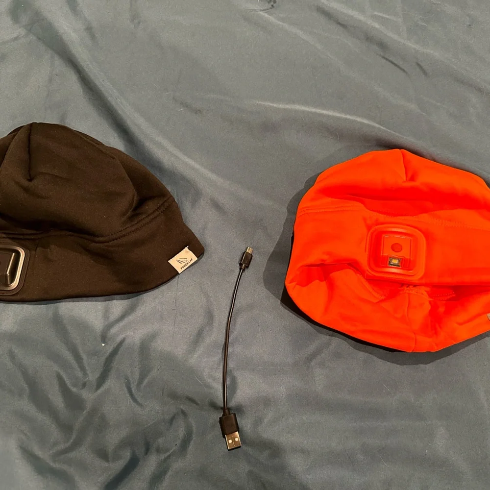 Powercap 3.0 rechargeable headlamp in a hat.